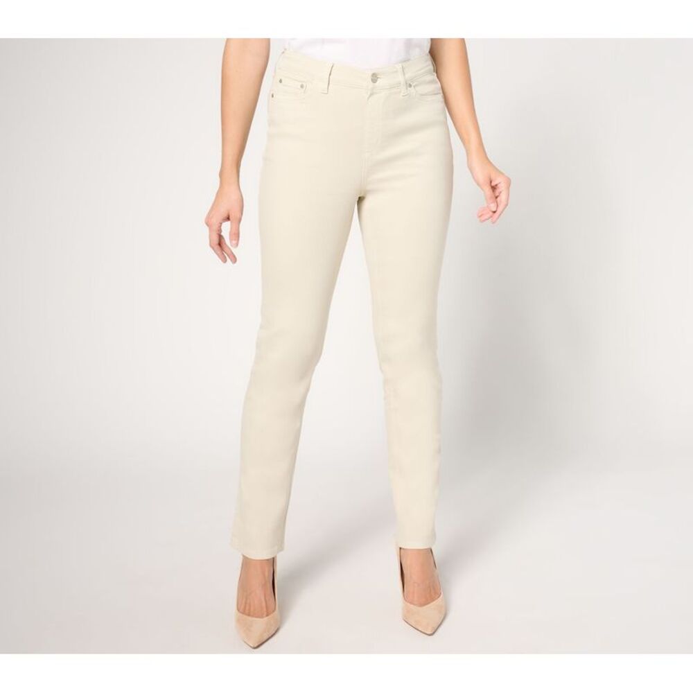 Denim & Co. Women's Plus Sz Pants 22 Signature Color Perfect Flex White A669936